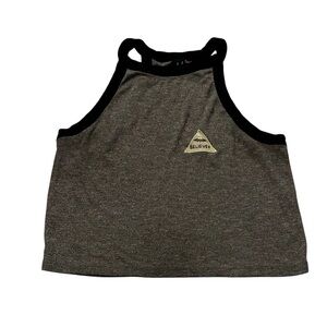 Y2K Alien Believer Gray Sleeveless Cropped Tank Top Large